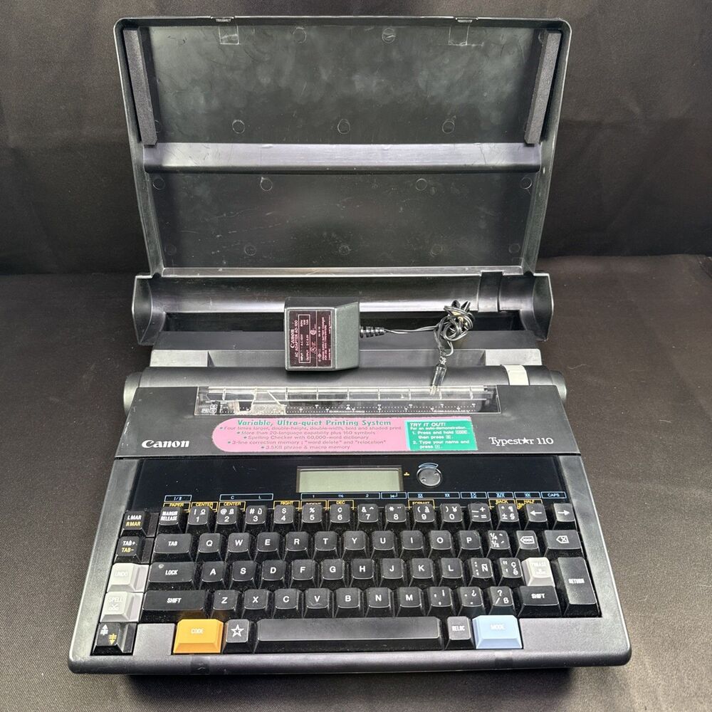 Canon Typestar 110 Portable Electronic Typewriter Word Processor Case Dust Cover